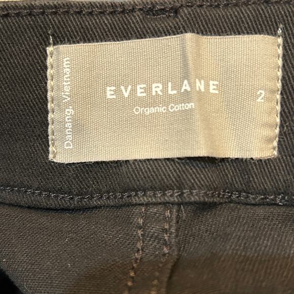Everlane The Organic Kick Flare High Rise Ankle Pant Black Women 2 NWT - Picture 5 of 13